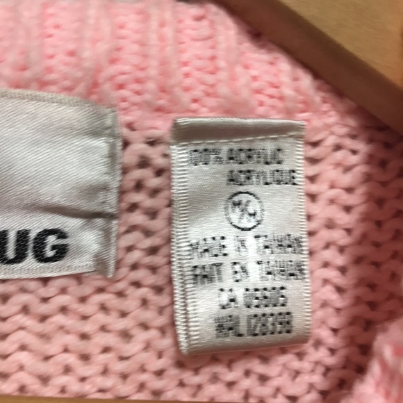 VINTAGE Here’s a Hug pink knit crew neck sweater size Medium - Picture 10 of 10